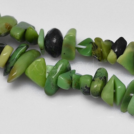 Natural Nugget Serpentine Bead Strands G-M121-01-1