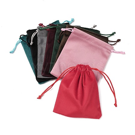 Velvet Jewelry Drawstring Storage Pouches ABAG-P013-02C-1