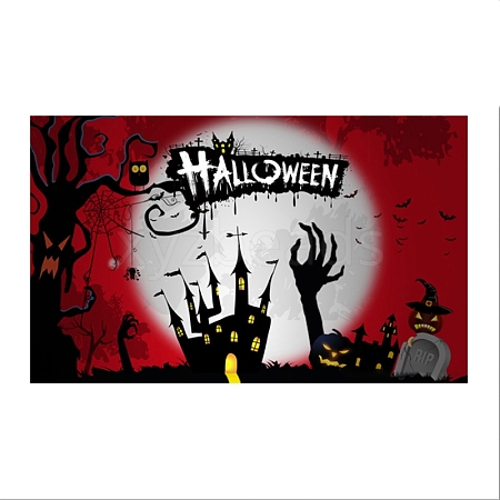 Polyester Halloween Banner Background Cloth FEPA-K001-001D-1