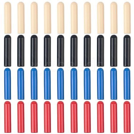 40Pcs 4 Colors Alloy Cord End FIND-GF0008-47A-1