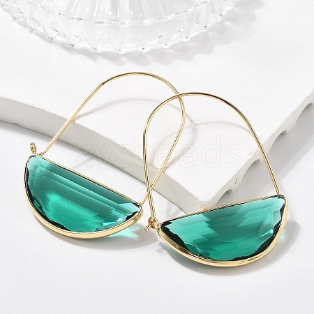 Brass Hoop Earrings X-EJEW-T007-04G-01-NF-1