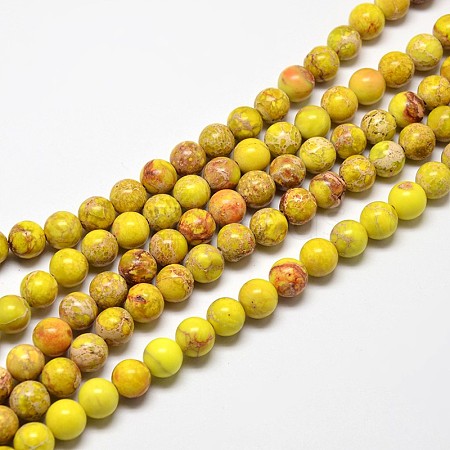 Natural Imperial Jasper Beads Strands G-I122-10mm-03-1