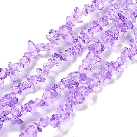 Spray Painted Transparent Glass Beads Strands X-GLAA-P060-01A-12-1