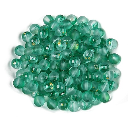 Frosted Baking Painted Glass Beads DGLA-N005-8mm-09-1