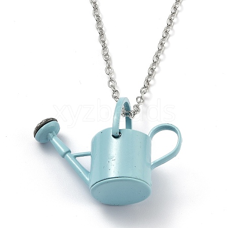 Alloy Enamel Pendant Necklaces NJEW-Z012-01P-04-1