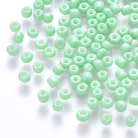 8/0 Baking Paint Glass Round Seed Beads SEED-S036-01B-02-1