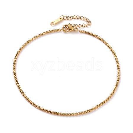 PVD Vacuum Plating 304 Stainless Steel Box Chain Bracelets BJEW-JB05795-1