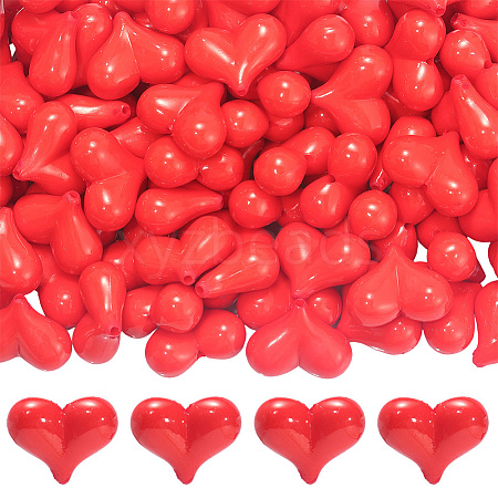 100Pcs Opaque Acrylic Beads MACR-PA0001-19-1