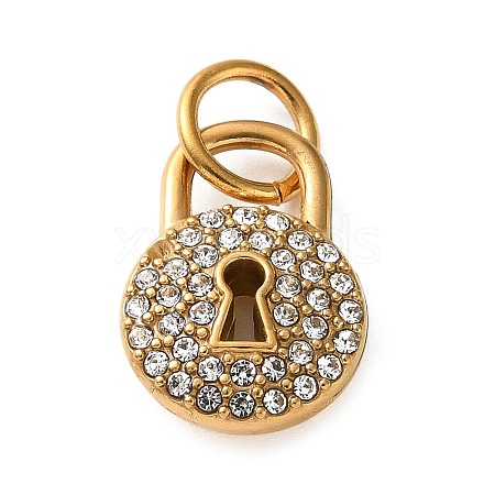 304 Stainless Steel Rhinestone Pendants RB-CBA324D-01G-06-1