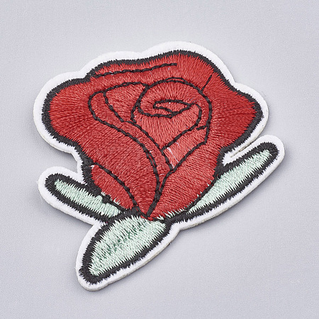 Computerized Embroidery Cloth Iron On/Sew On Patches AJEW-S069-012-1