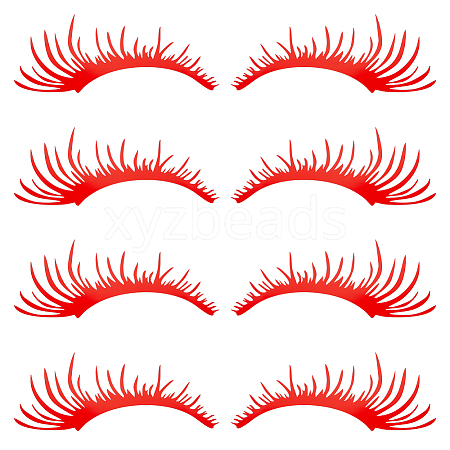 PET Eyelash Car Stickers STIC-WH0004-04C-1