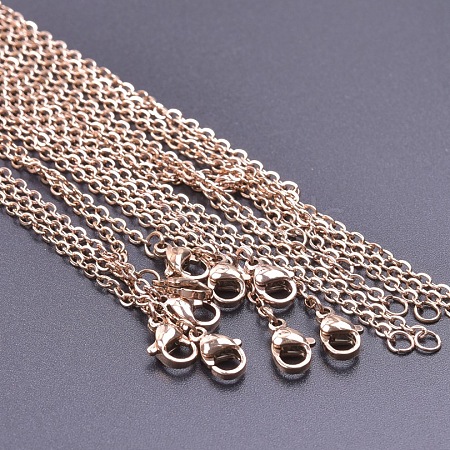 Unisex 304 Stainless Steel Cable Chain Necklaces VJ7708-3-1