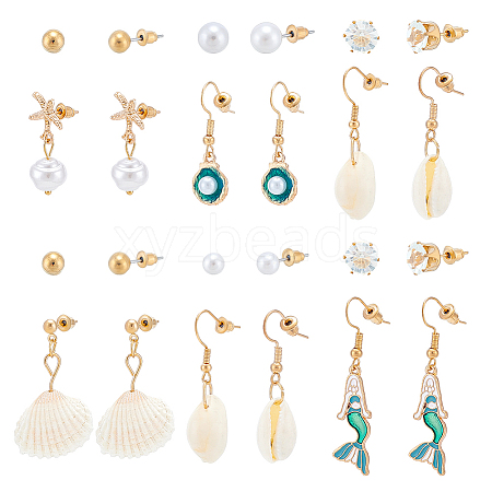 2 Sets 2 Styles Alloy Earring Sets EJEW-GA0001-06-1