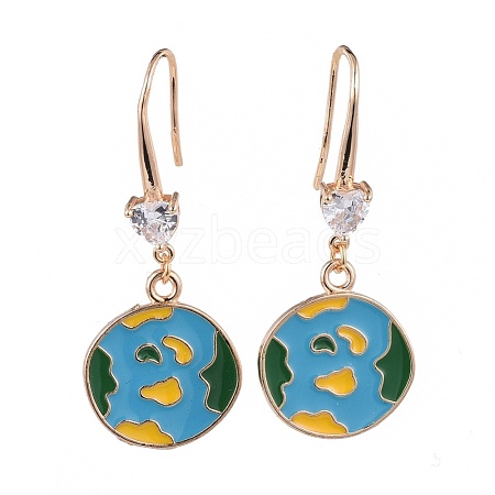 Alloy Enamel Dangle Earrings EJEW-JE03500-02-1