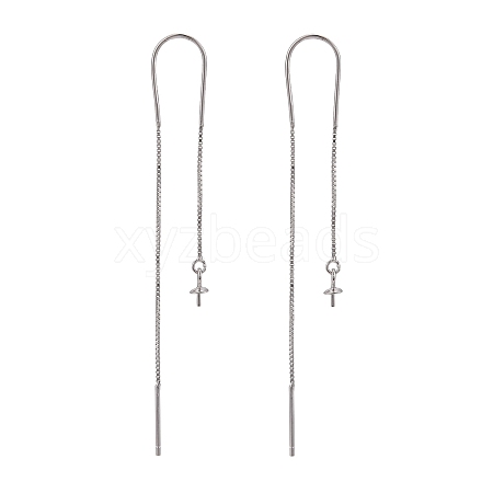 Anti-Tarnish Rhodium Plated 925 Sterling Silver Threader Earrings STER-N0001-027-1