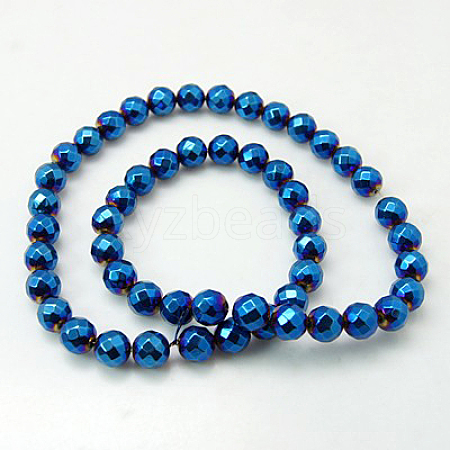 Non-Magnetic Synthetic Hematite Beads Strands G-C018-8mm-1