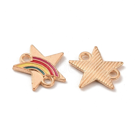 Colorful Rainbow Alloy Enamel Connector Charms FIND-TAC0014-77C-1