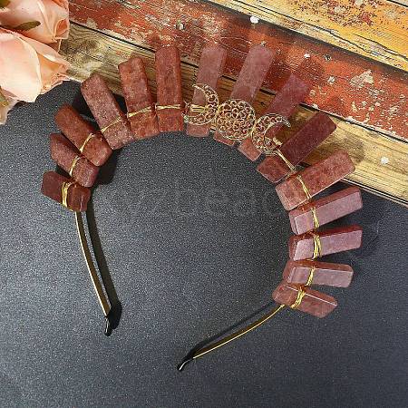 Natural Strawberry Quartz Hair Bands PW-WGD5E77-07-1