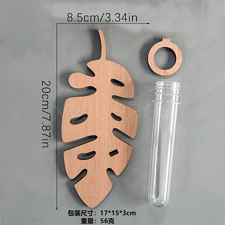 Plastic Tube Plant Propagation Station with Wood Stand PW-WGABFA9-02-1