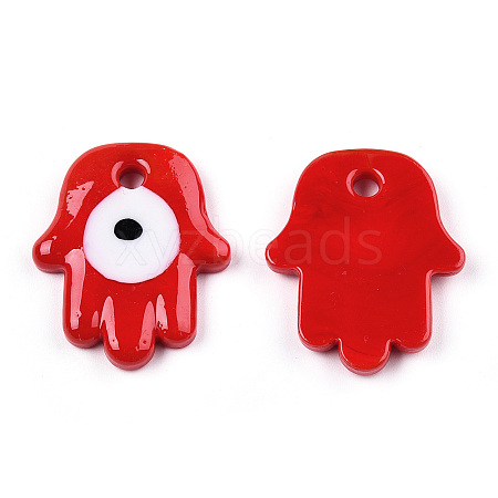 Opaque Handmade Lampwork Pendants LAMP-T011-15-B04-1