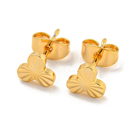 Brass Stud Earrings for Women KK-U006-02G-02-1