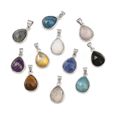 Natural Gemstone Pendants G-O176J-10M-P-1