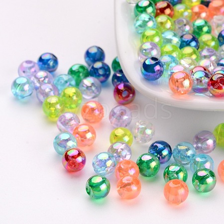 Eco-Friendly Transparent Acrylic Beads PL734-33-1