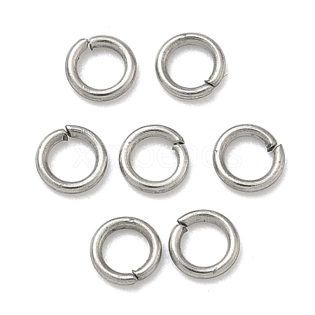 Tarnish Resistant 304 Stainless Steel Open Jump Rings X-STAS-Q186-02-4x0.7mm-1