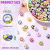 80Pcs 20 Colors Opaque Resin Rondelle European Beads RESI-FS0002-46-3