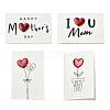 4Pcs 4 Styles Kraft Paper Greeting Cards AJEW-FS0001-29-1