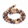 Natural Striped Agate/Banded Agate Bead Strands X-G-K155-A-8mm-14-2