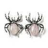 Dual-use Items Alloy Pave Jet Rhinestone Spider Brooch JEWB-C026-07I-AS-1