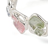 Coloful Alloy Enamel Links Stretch Bangles BJEW-B100-04-3