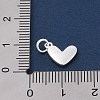 925 Sterling Silver Heart Charms STER-Q002-04S-3