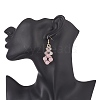 Natural Mixed Gemstone & Synthetic Hematite Teardrop Dangle Earrings EJEW-JE05253-3