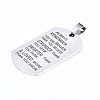 Non-Tarnish 201 Stainless Steel Quote Pendants STAS-T044-232P-3