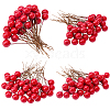 200Pcs Foam Artificial Red Holly Berries Model AJEW-GF0012-34-1