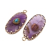 Natural Amethyst & Synthetic Turquoise Carved Pendants GG-CBA5963-02H-2