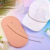 2Pcs 2 Colors Brass Enamel Curb Chain Bracelet Making AJEW-TAC00046-6