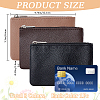 3Pcs 3 Colors Litchi Print PU Leather Zip Pouches ABAG-CP0001-07-2
