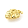 Leaf Rack Plating Brass Pendants Charms KK-S396-73G-2