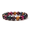 Natural Tiger Eye Round Beads Stretch Bracelets BJEW-PH0001-10mm-09-2