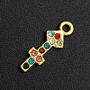 Alloy Rhinestone Charms PALLOY-S098-DA022-9-1