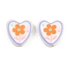 Floral Printed Porcelain Beads PORC-A033-01F-2