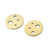 304 Stainless Steel Laser Cut Hollow Flower Connector Charms STAS-M111-07G-2