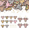 DIY Cow Cattle Dangle Earring Making Kit DIY-TA0004-88-9