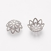 Non-Tarnish Multi-Petal 304 Stainless Steel Flower Bead Caps X-STAS-L205-08P-2