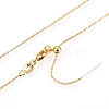 Adjustable Electroplate Brass Venetian Chain Necklaces MAK-L028-02G-1