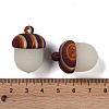 CHGCRAFT 4Pcs Acorn Box Synthetic Luminous Stone Pendants WOOD-CA0001-66-4