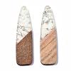 Resin & Walnut Wood Big Pendants RESI-S358-98G-2